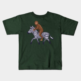 Washington Zebra and Bigfoot Kids T-Shirt